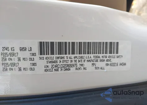 2013 Chrysler Town & Country Touring-L from USA, damaged, VIN 2C4RC1CG2DR692075